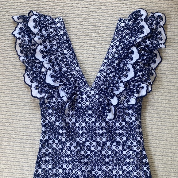 NWT Vineyard Vines Kentucky Derby Eyelet Maxi Dress - Picture 2 of 7